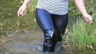 Thigh High Boots and Navy Clothing Accessories