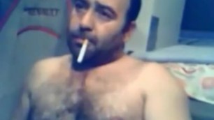 Smoking Hairy Turkish Trucker, no Cum