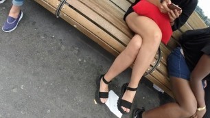 BEST 2019 SEXY MILF LEGS TEEN TOES AMATEUR VOYEUR CANDID FEET 57