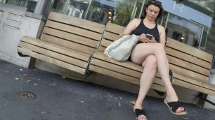BEST 2019 SEXY MILF LEGS TEEN TOES AMATEUR VOYEUR CANDID FEET 130