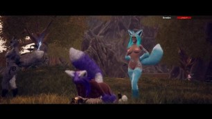 Elf Babe Fucked by WIld Fox Girls | Futa | 3D | Furry |