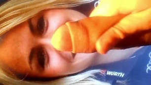 Strocking and Cumming on to German Beauty Magdalena Neuner - Cum Tribute №1