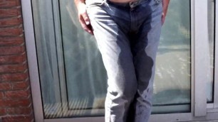 Juub Piss Pee Faded Jeans Outdoor