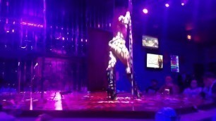 AJ Applegate Live Pole Dance Striptease