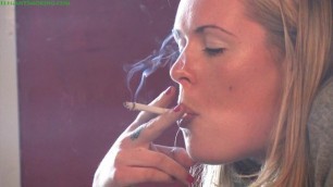 Hayley M Reading while Smoking all White 100s Cigarettes