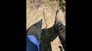 Black Boots in Mud