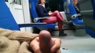 Horny Slut Sucks Stranger's Cock on the Bus