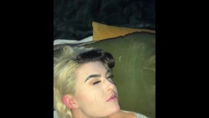Hairy Pussy Gets Fucked with Dick and Vibrator on Clit