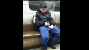 Public Masturbation EXPOSED. Shameless Boy Jerks in Crowded Subway