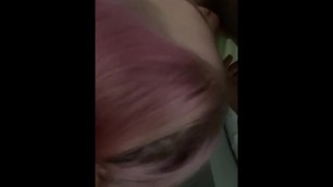 Pink Haired Slut Loves Fat Cock