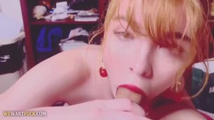 Busty RedHead Nancy Perfect Blowjob