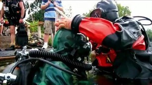 Scuba Woman in Heavy Dive Gear