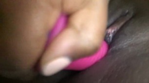 Ebony Teen tries not to get Caught Playing