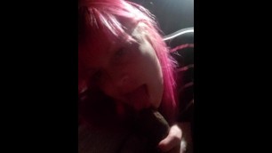 Sloppy Head in the Car while we Wait on our Ihop to go Order.