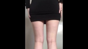 PAWG Pulls up her Skirt and Spreads her Pussy