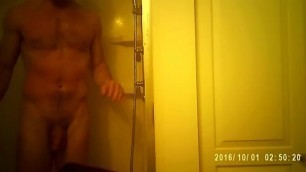 Spying Flatmate in Shower
