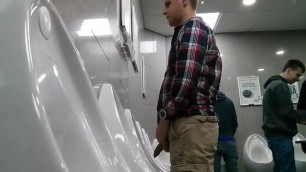 Super Hung Man at Urinal Spy