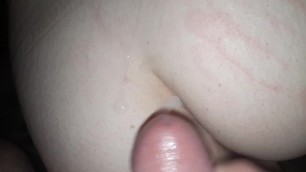 Cumshot on her Perfect Ass!