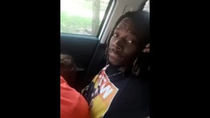 White Bitch Sucking Dick in Public