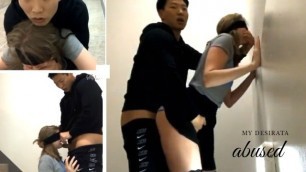INNOCENT TEEN ABUSED BY AN ASIAN GUY IN PUBLIC STAIRS. (FANTASY)