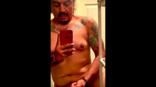 Tatted Mexican Jacking off