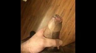 Thick Uncut Mexican Cock Masturbation before Shower