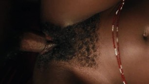 Fabulous 20yo Ebony Teen Pussy taking Deep Strokes