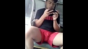 Handsome Guy Showing me his BIG BULGE in Public