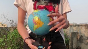 Chinese Girl with Long Nails