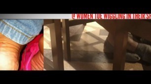 Candid Big Feet Latina Toe Wiggling and Shoeplay