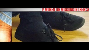 Candid Arab Woman Toe Wiggling in Vans