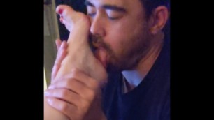 Button's POV: Tip Licks my Feet, Thighs, and Pussy