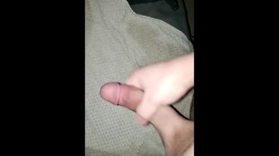 Stroking my Hard Cock with Pre Cum