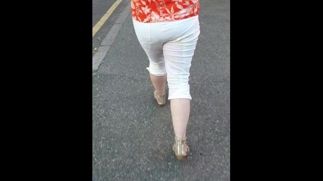 Alice - Showing off her Wet Jeans - Risky Walk in Public to the Car ;)