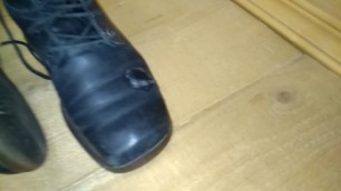 Girl Spits on Boots