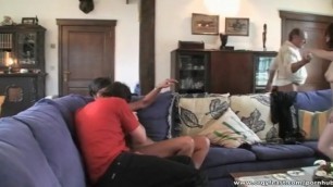 Hot old with Young Orgy Action