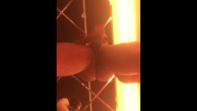 Public Masturbation in Store Window Wit s & Cum