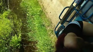 Quickie outside on the four Wheeler