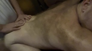 Thick cock Boy fucks hairy Pup ass while webcamming-Pt 2