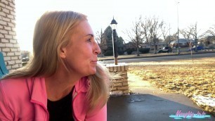 MILF pissing Joanna Meadows public piss