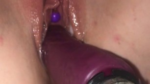 Sawfuck - wife fucking a machine and squirting