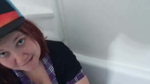 Soaking her in piss