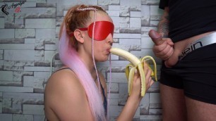 Cheated Step Sister in Fruit Game! She liked it! SURPRISE!