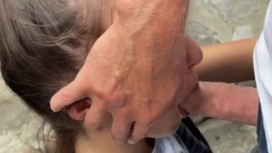 Risky Public Blowjob and Flashing Tits and Ass in Old City
