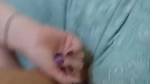 Blond cuckold wife in action