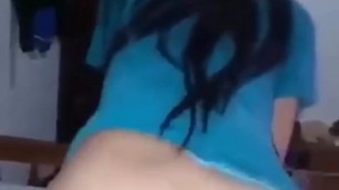 A Tunisian girl twerking on her boyfriend's dick