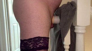 Crossdresser fucking my flashlight