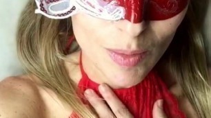 Oh Yes!!! Real amateur homemade Hot Wife Anastasia in Red Mask