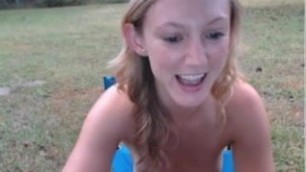 Blonde Babe Loves Squirting At The Park