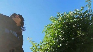 Sissy Alyce walks in the countryside